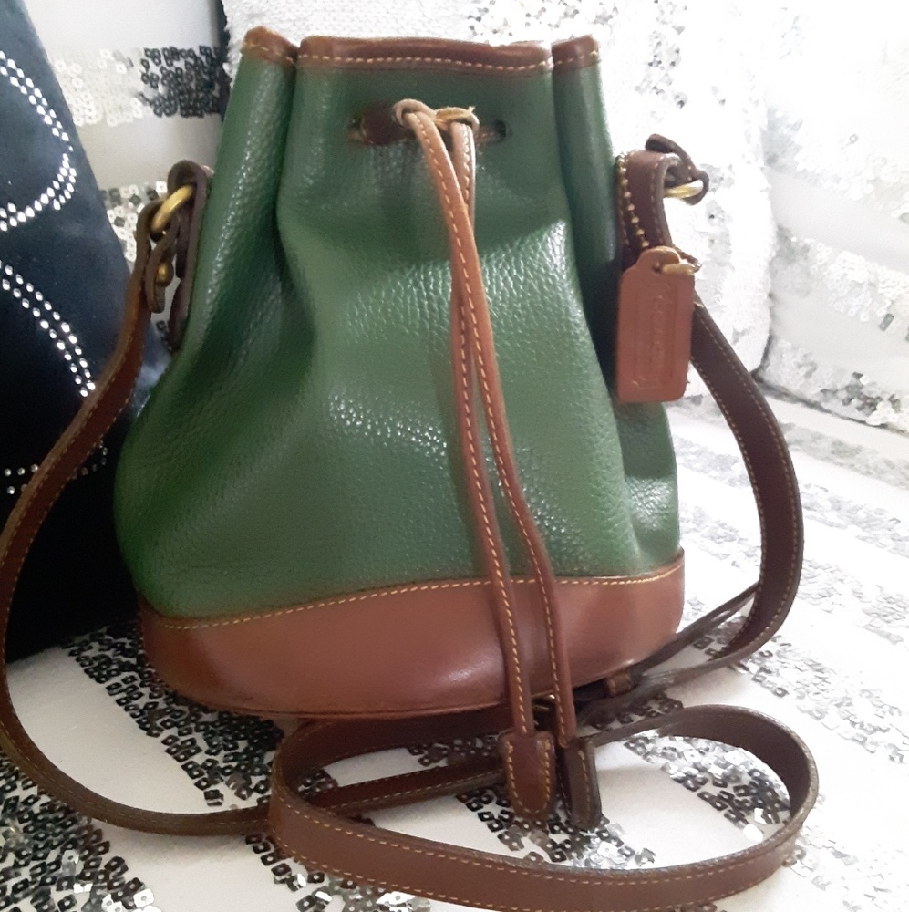 Leather…"mini" Drawstring Duffle